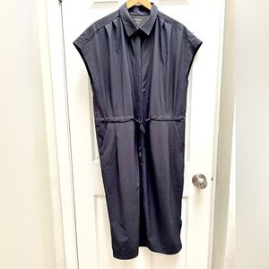 REI Sun Up SPF Travel Shirtdress in Black Size L Large